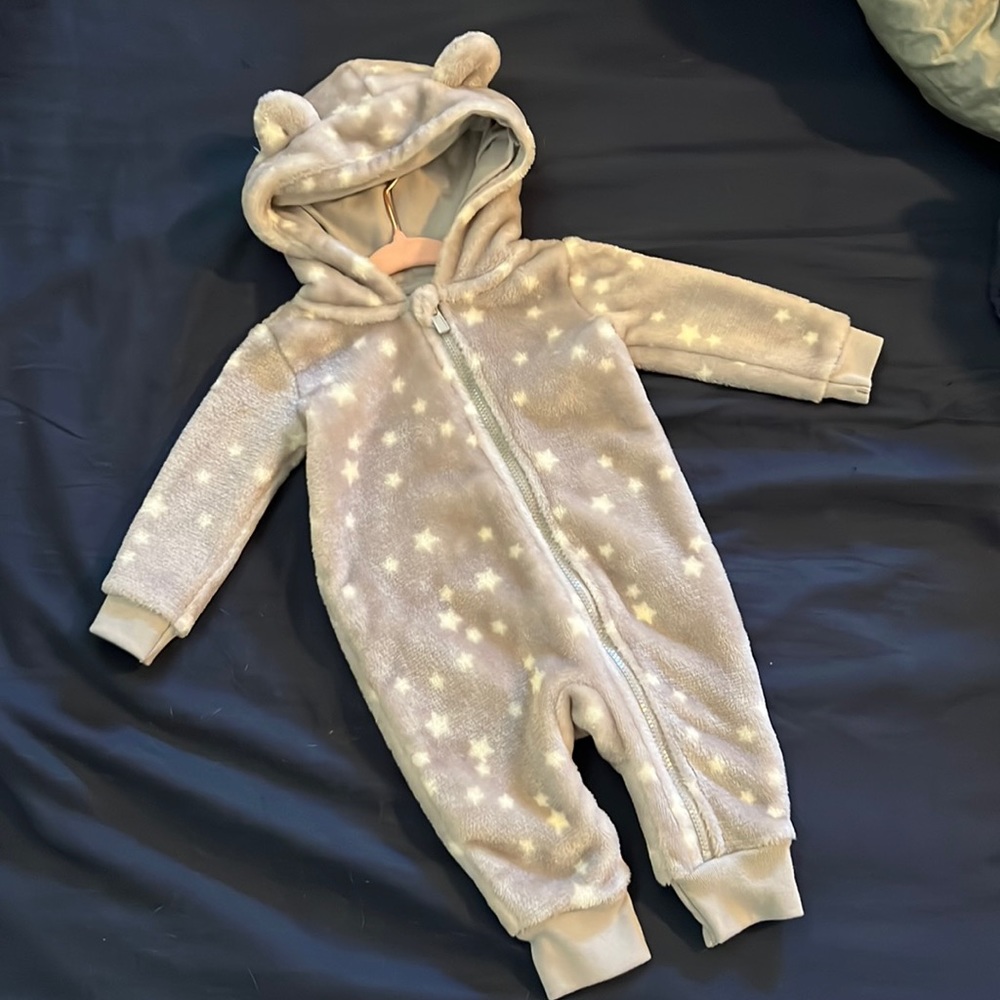 Cat & Jack 0-3 M fleece suit